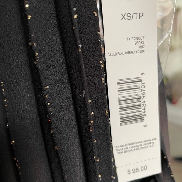 NWT T Tahari Pleated Halter size XS - Picture 8 of 8